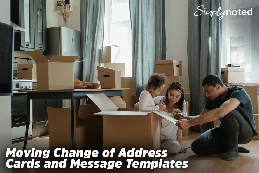 Moving Change of Address Cards & Message Templates
