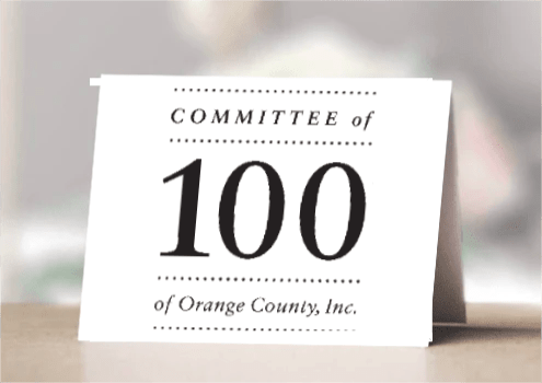 Committee of One Hundred Thank you card