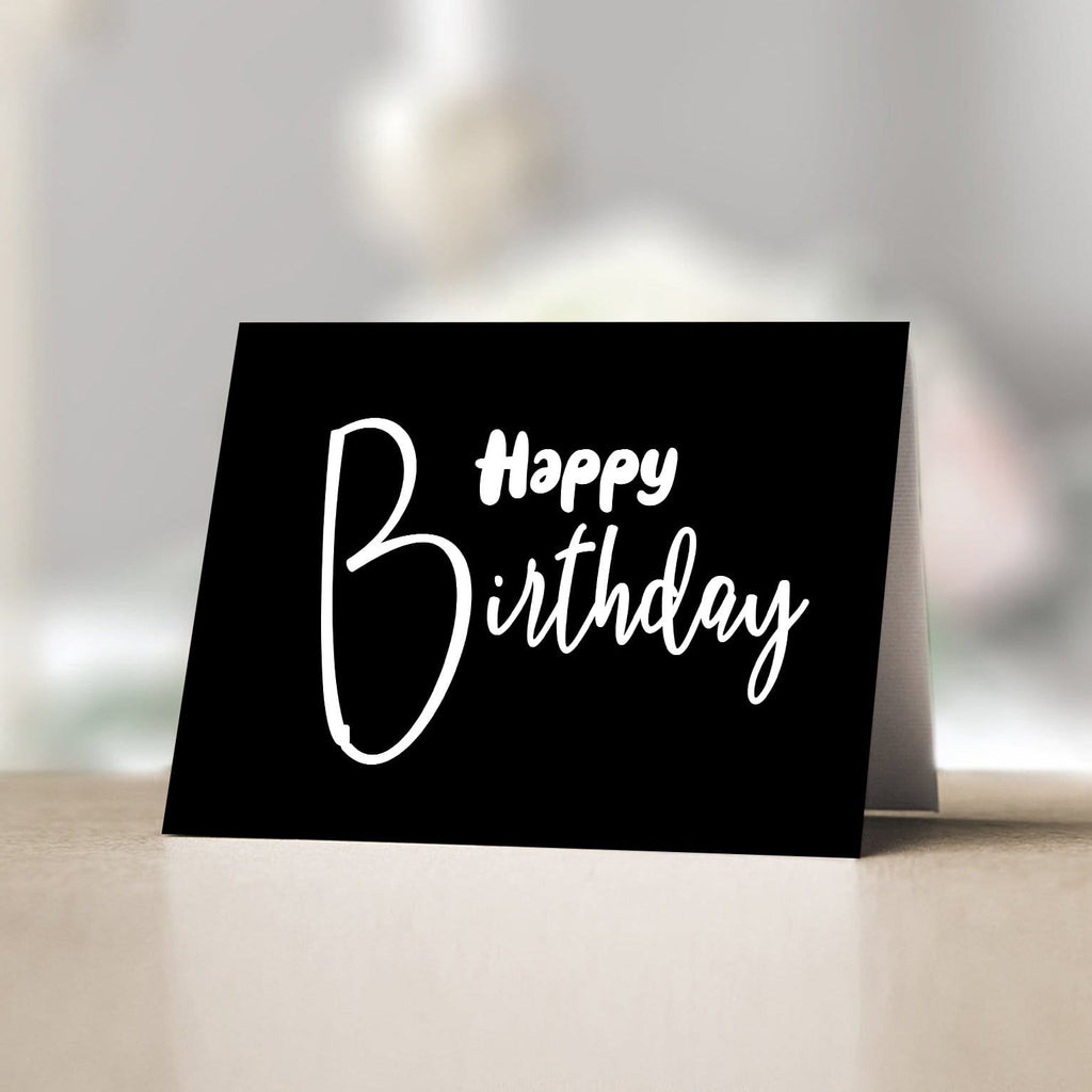 Happy Birthday Black & White freeshipping - SimplyNoted