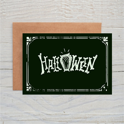 Halloween Casket Card freeshipping - SimplyNoted
