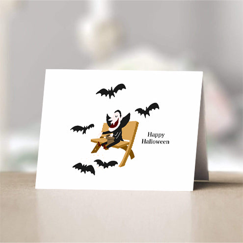 Happy Halloween Dracula and Bats freeshipping - SimplyNoted