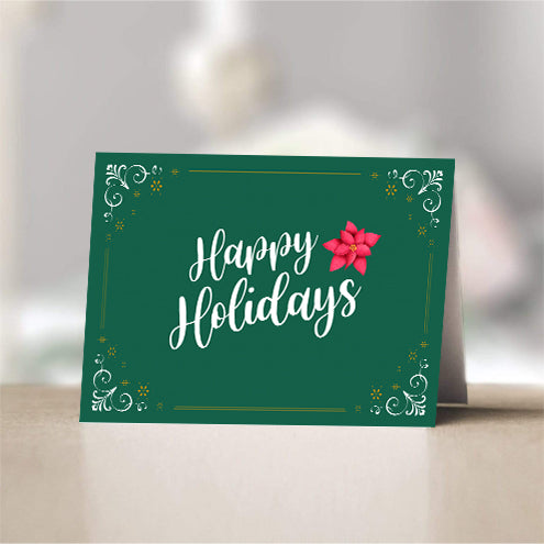 Happy Holidays Green freeshipping - SimplyNoted